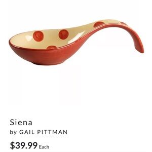 Siena Spoon Rest by Gail Pittman polka dots